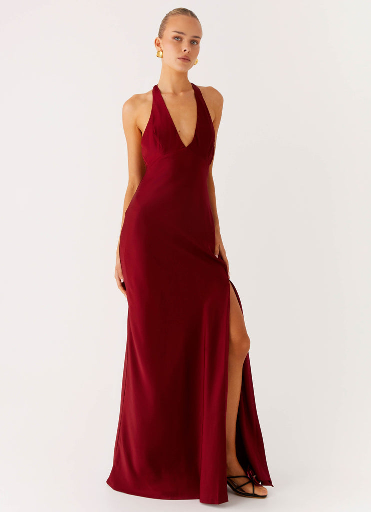 Angie Maxi Dress - Burgundy Peppermayo US Angie Maxi Dress - Burgundy Peppermayo US