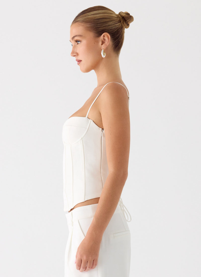 Ania Corset Top - Ivory