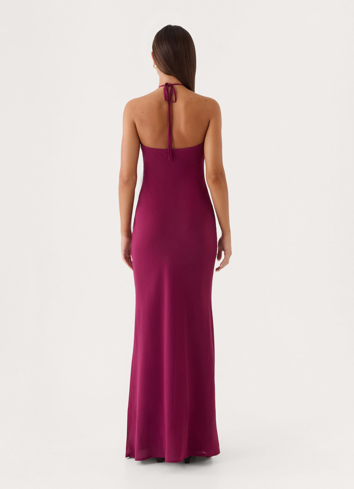 Anouk Halter Maxi Dress - Plum