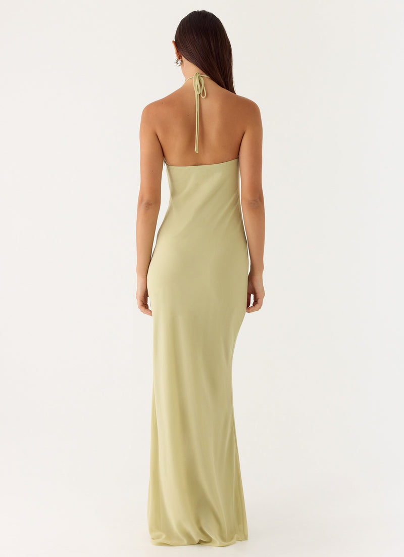 Anouk Halter Maxi Dress - Sage