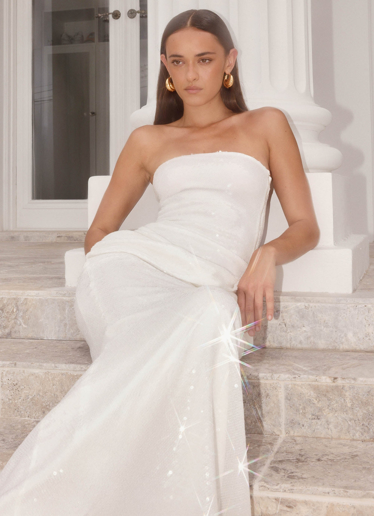 peppermayo sequin dress Sorority Rush | Vision Mini Dress White Sorority Dress | Anticipating