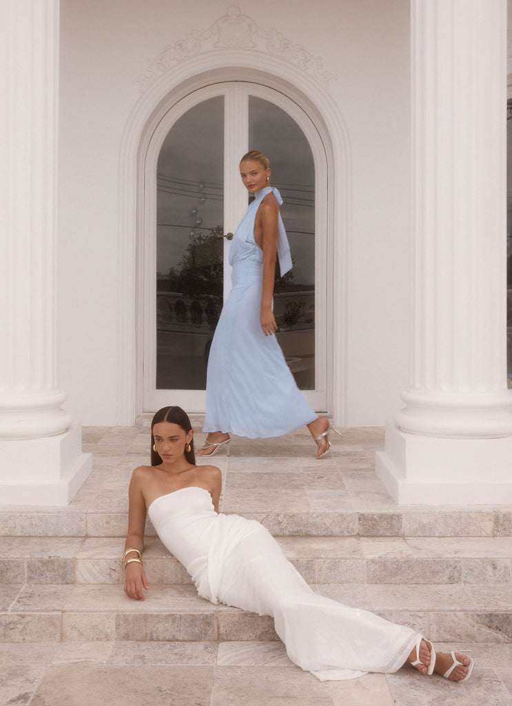 Anticipating Sequin Maxi Dress - White White / US 10 Anticipating Sequin Maxi Dress - White White / US 10