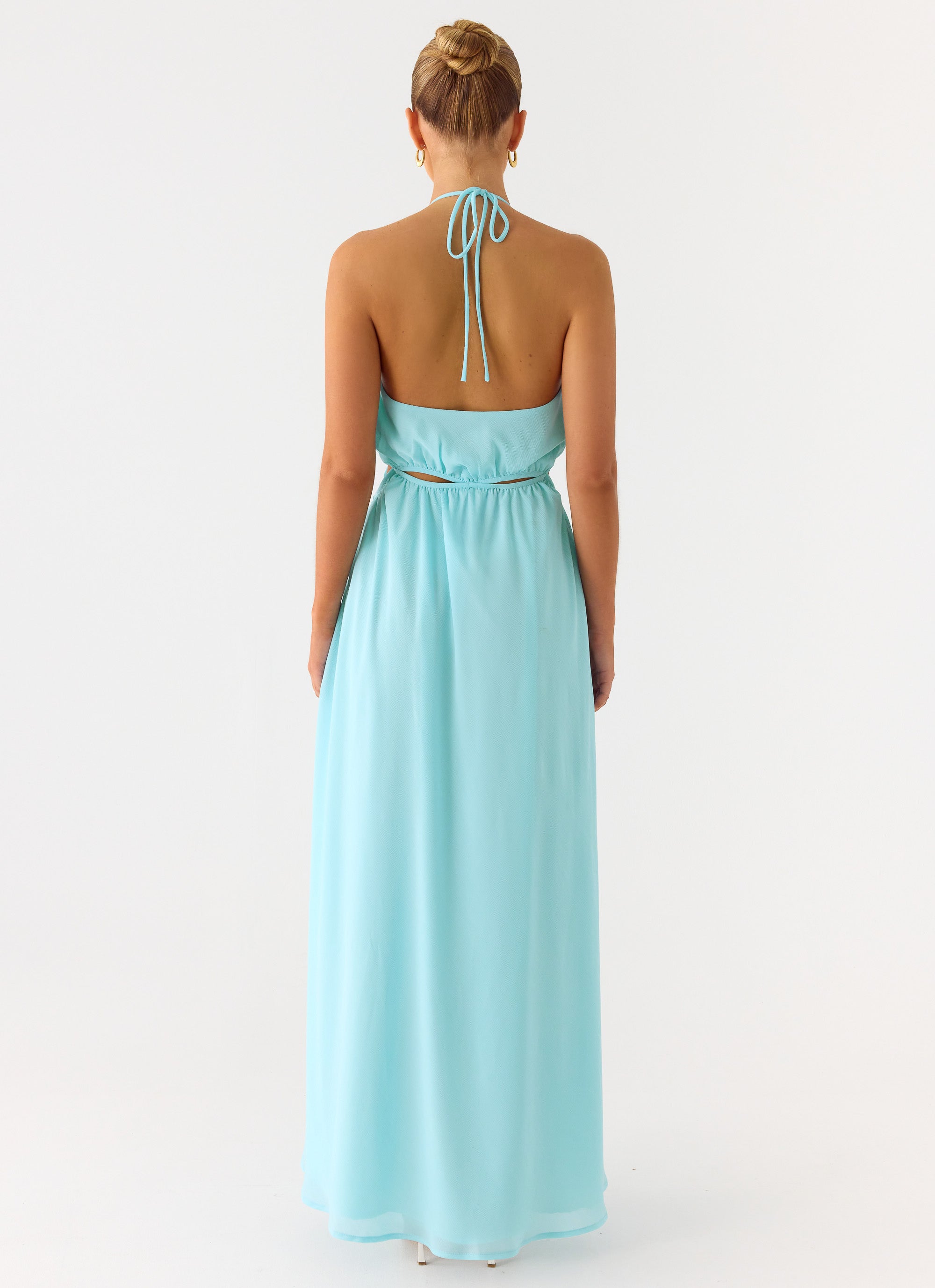 Ardenzelle Chiffon Halter Neck Maxi Dress