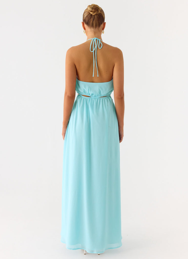 white christmas dresses Ardenzelle Chiffon Halter Neck Maxi Dress