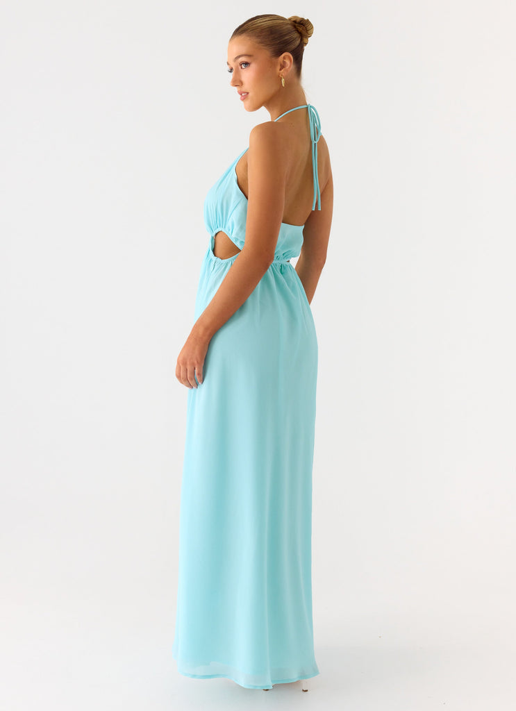 Ardenzelle Chiffon Halter Neck Maxi Dress