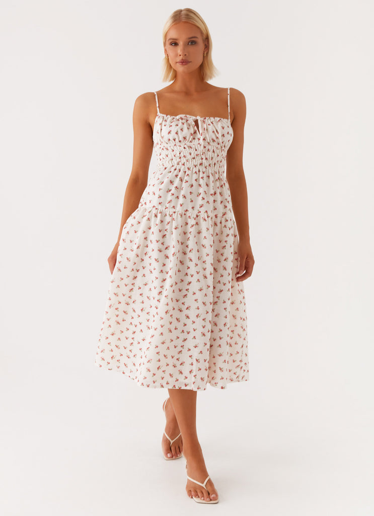 Arla Midi Dress - Red Ditsy Floral Peppermayo US Arla Midi Dress - Red Ditsy Floral Peppermayo US