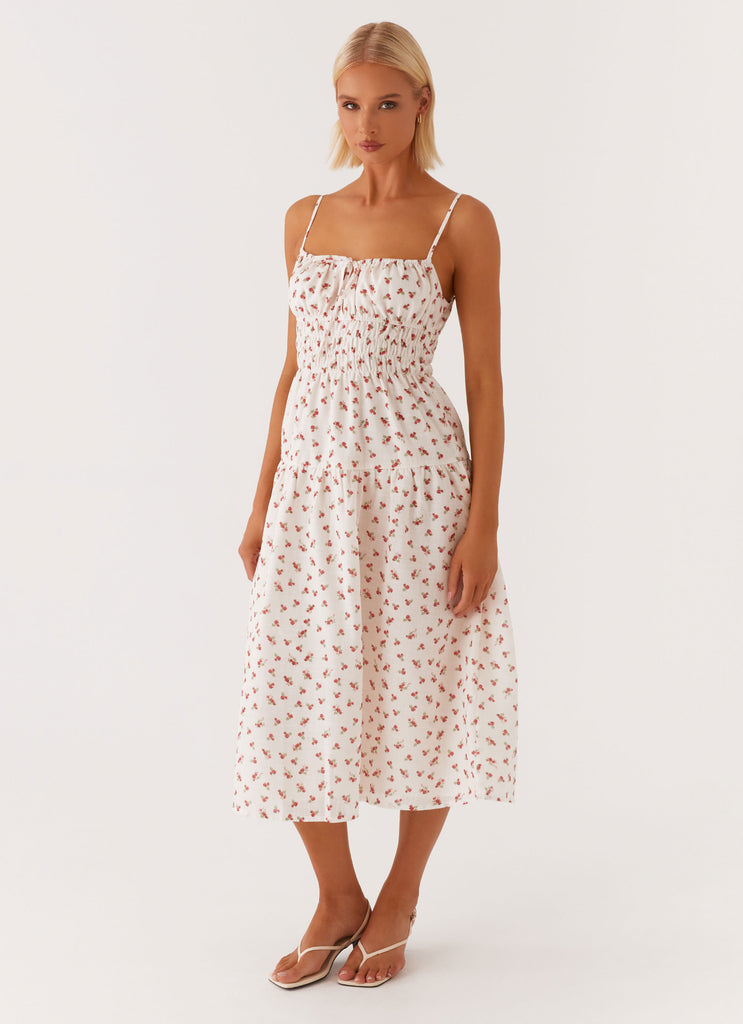 Arla Midi Dress - Red Ditsy Floral Arla Midi Dress - Red Ditsy Floral