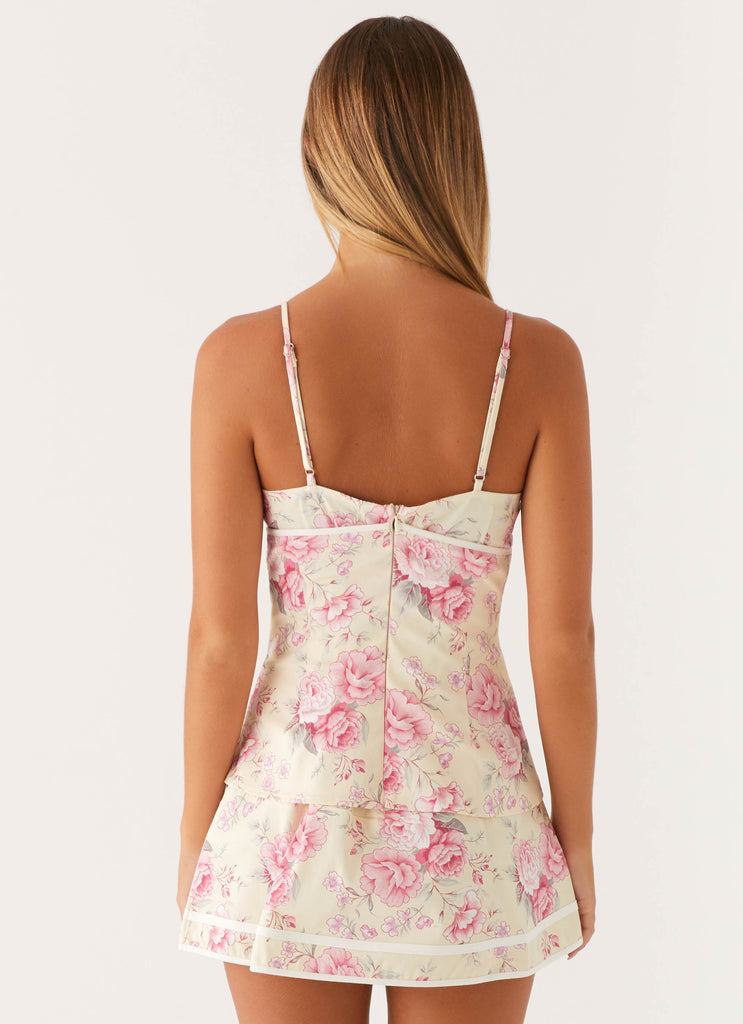 Artemis Corset Mini Dress - Vintage Pink Floral
