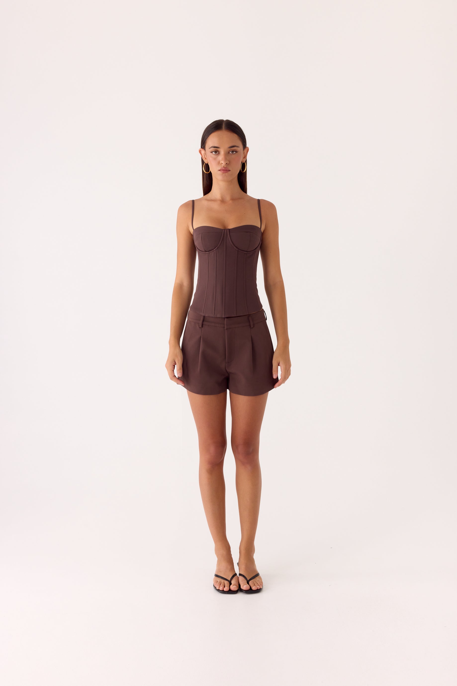 Asher Suiting Shorts - Dark Chocolate Dark Chocolate / US 4 Asher Suiting Shorts - Dark Chocolate Dark Chocolate / US 4