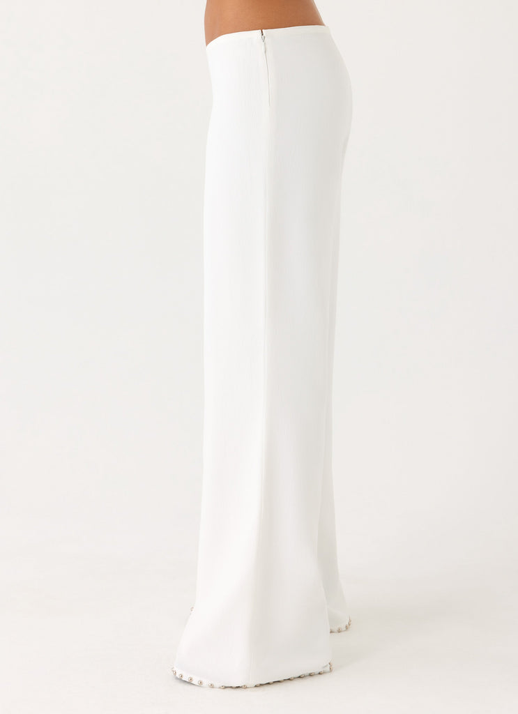 Ashika Studded Pants - White