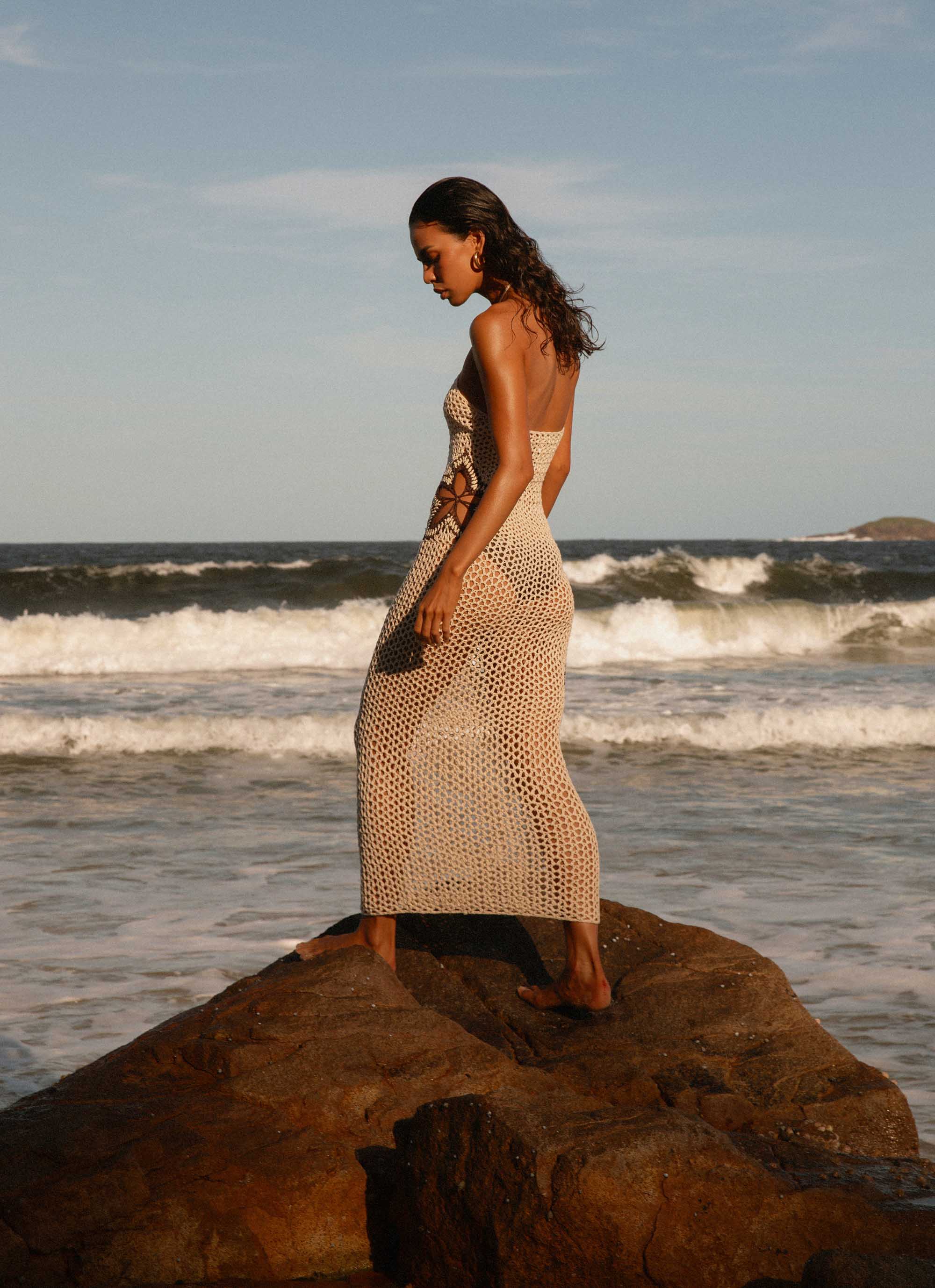 astr crochet dress Celie Crochet Lace Mini Dress