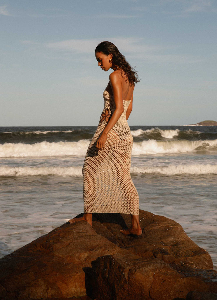 Aster Crochet Maxi Dress - Pastel Yellow Aster Crochet Maxi Dress - Pastel Yellow