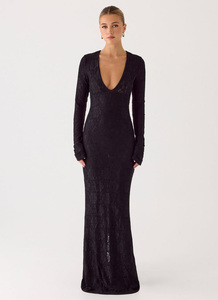 Astoria Long Sleeve Maxi Dress - Black Black / US 16 Astoria Long Sleeve Maxi Dress - Black Black / US 16