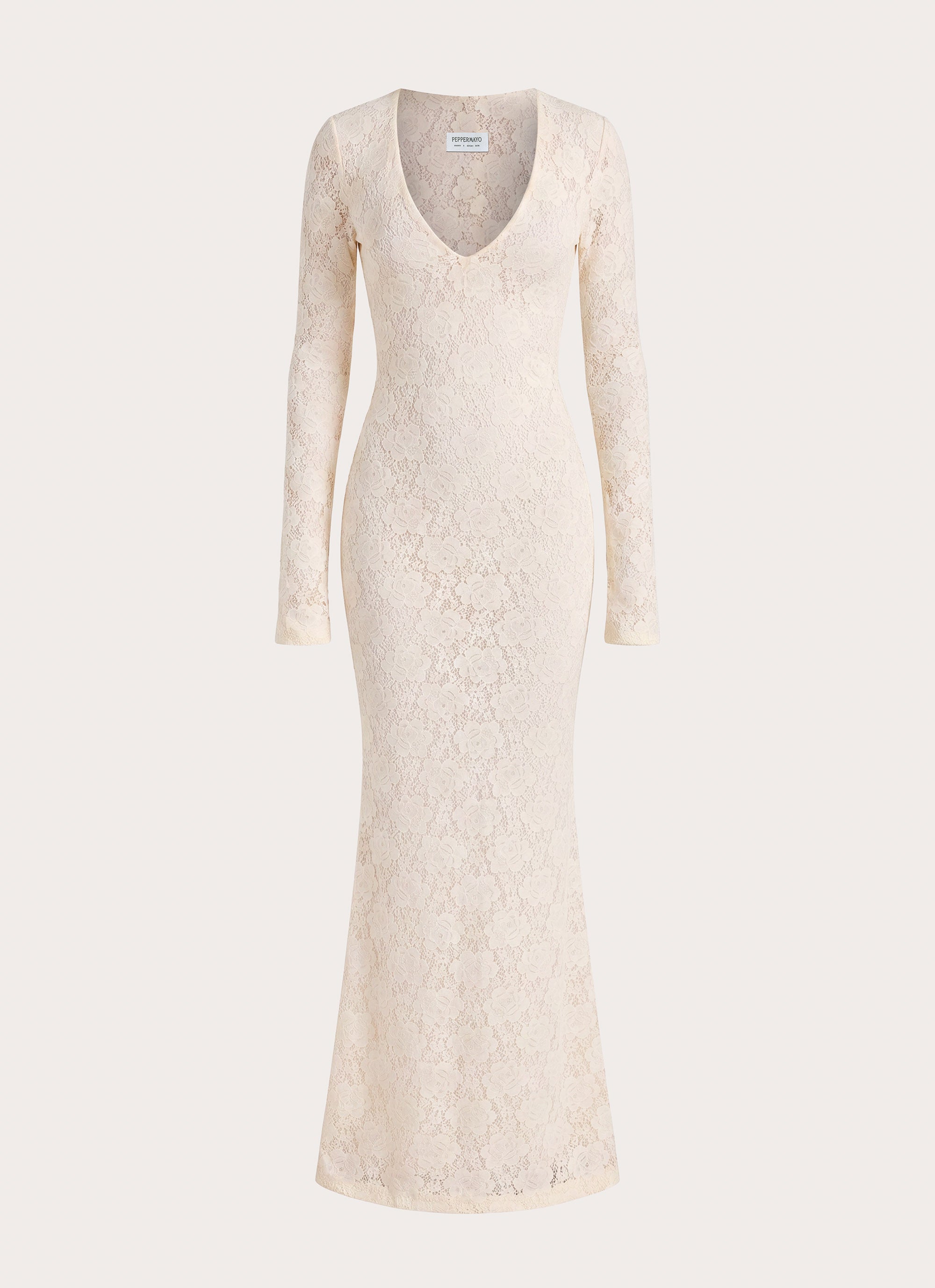 Astoria Long Sleeve Maxi Dress - Ivory – Peppermayo US