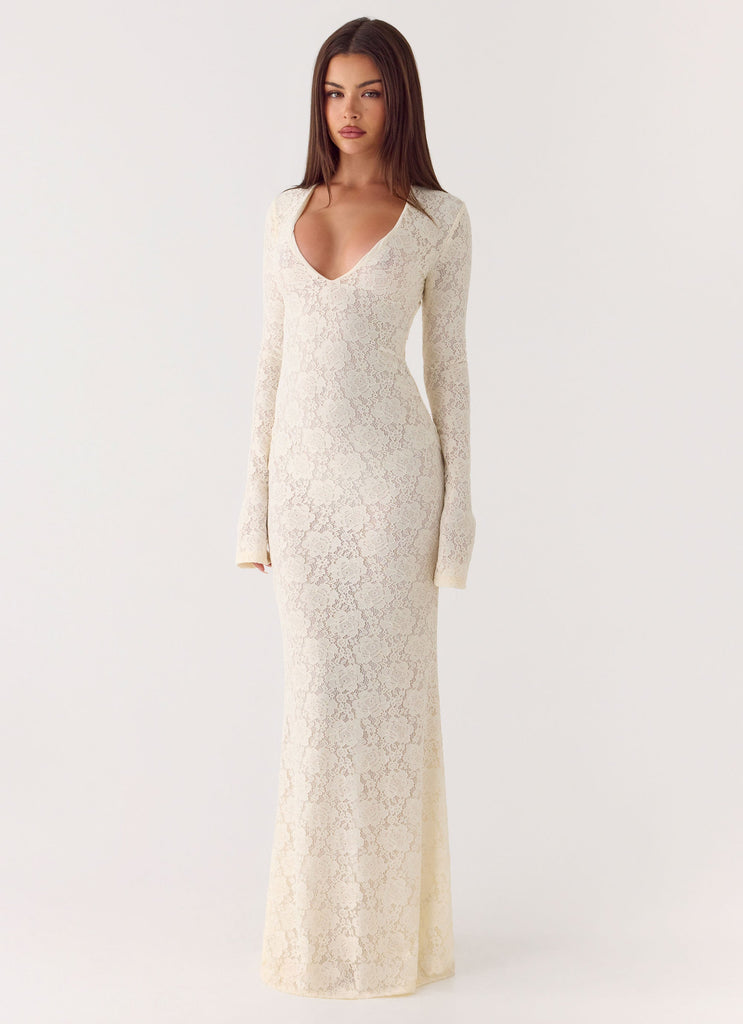 Astoria Long Sleeve Maxi Dress - Ivory Ivory / US 8 Astoria Long Sleeve Maxi Dress - Ivory Ivory / US 8