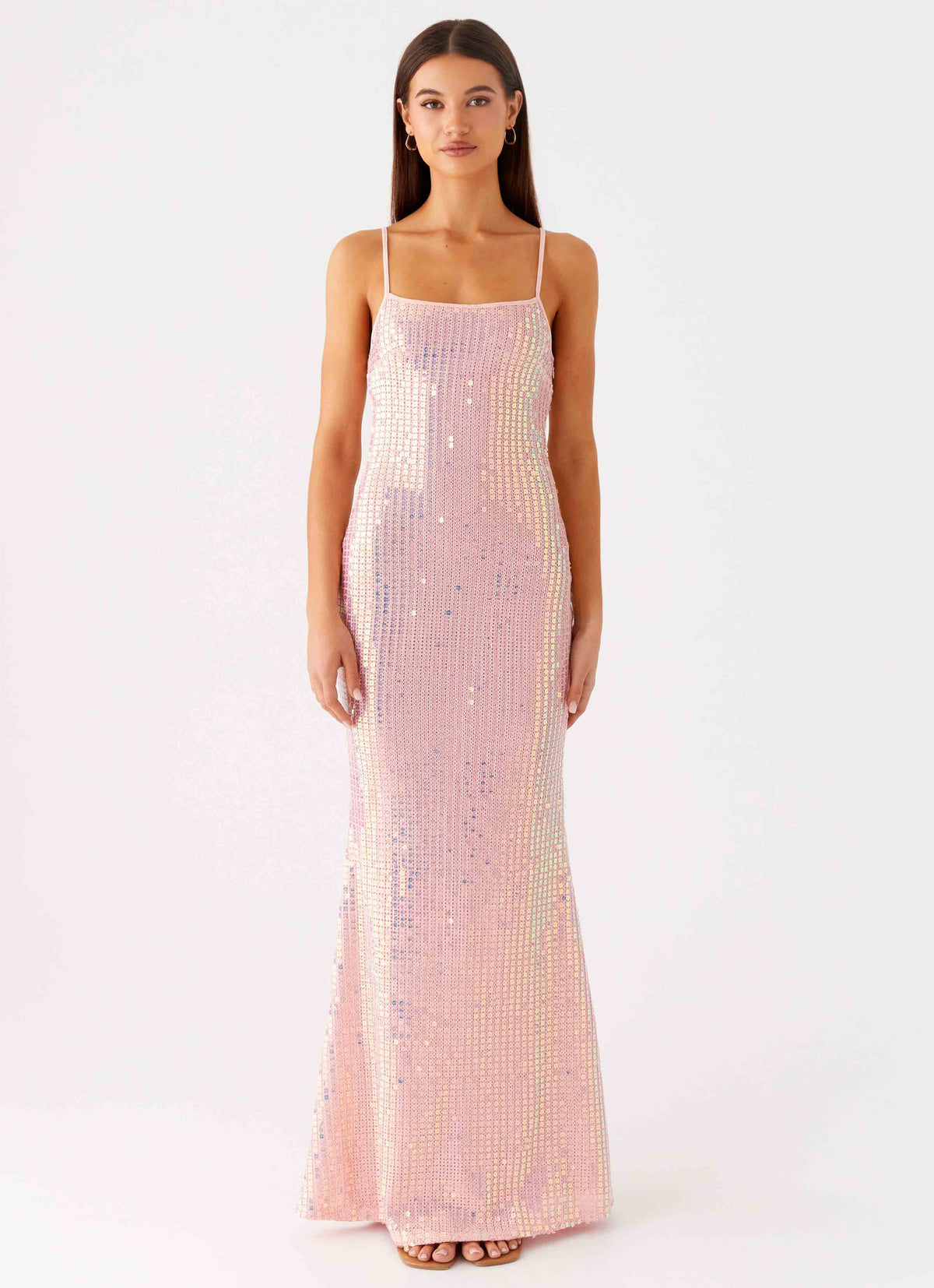 Attitude Knit Sequin Maxi Dress