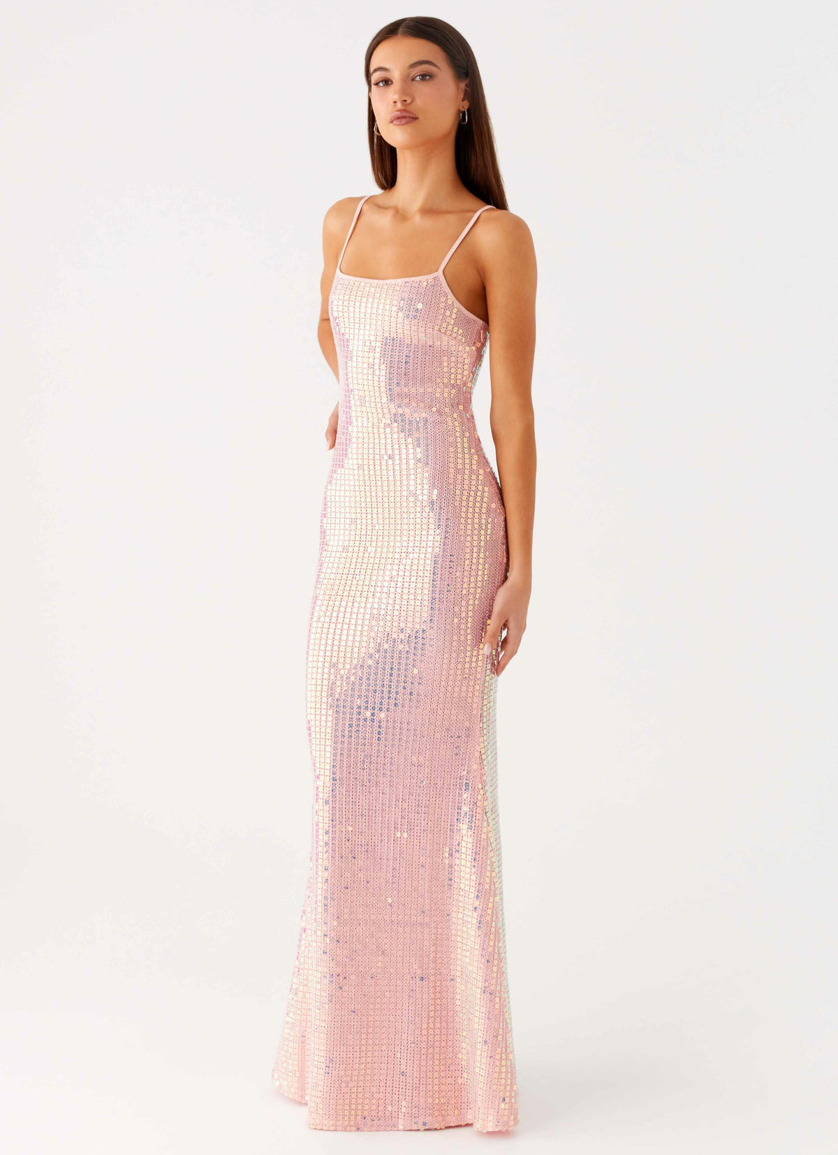Attitude Knit Sequin Maxi Dress