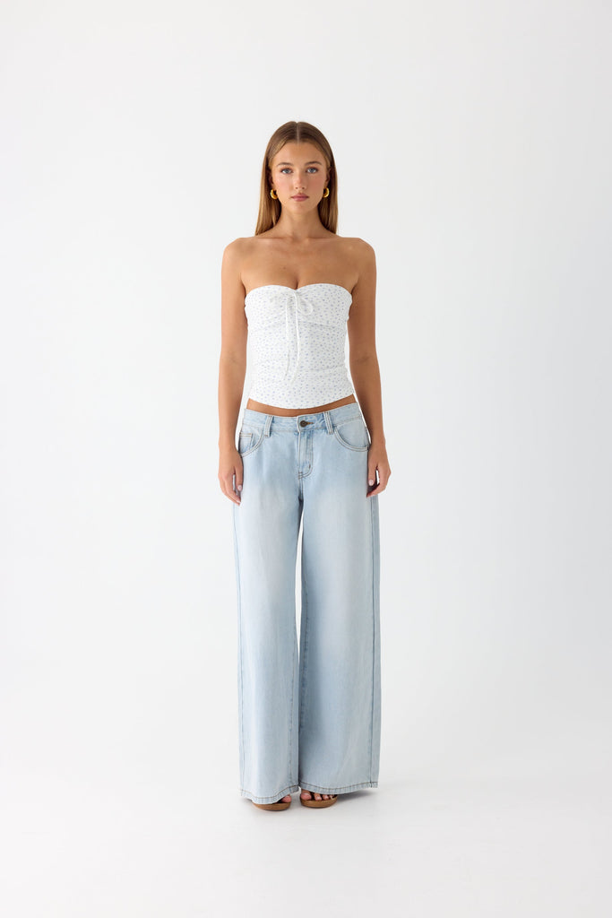 Aurevia Waffle Top - Floral Waffle
