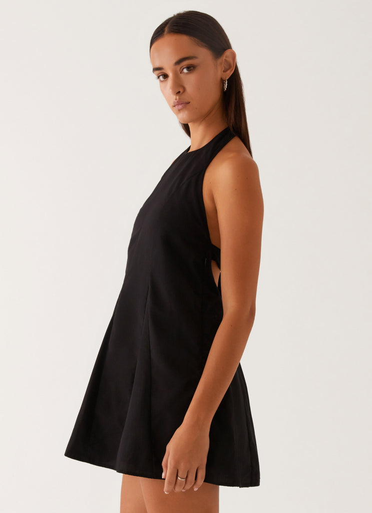 Avalon Halterneck Mini Dress - Black Peppermayo US Avalon Halterneck Mini Dress - Black Peppermayo US