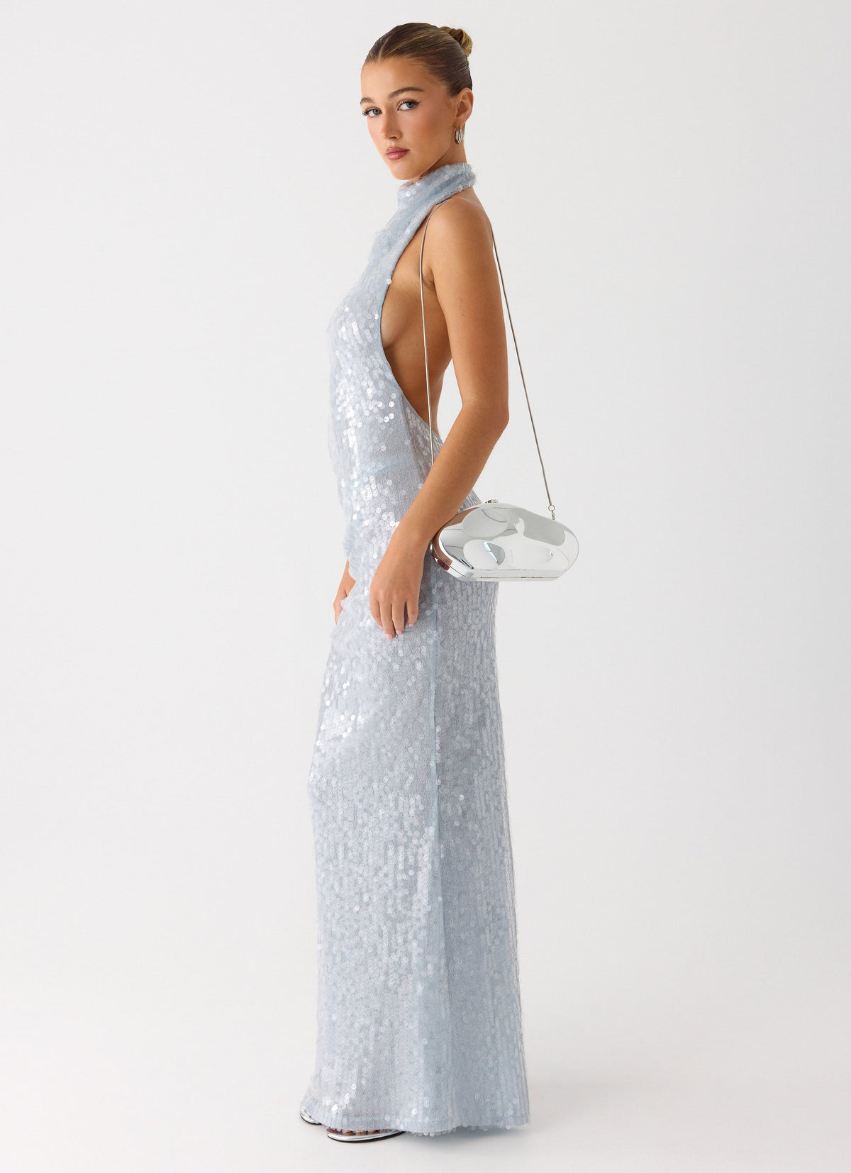 Aveline Clutch Bag - Silver