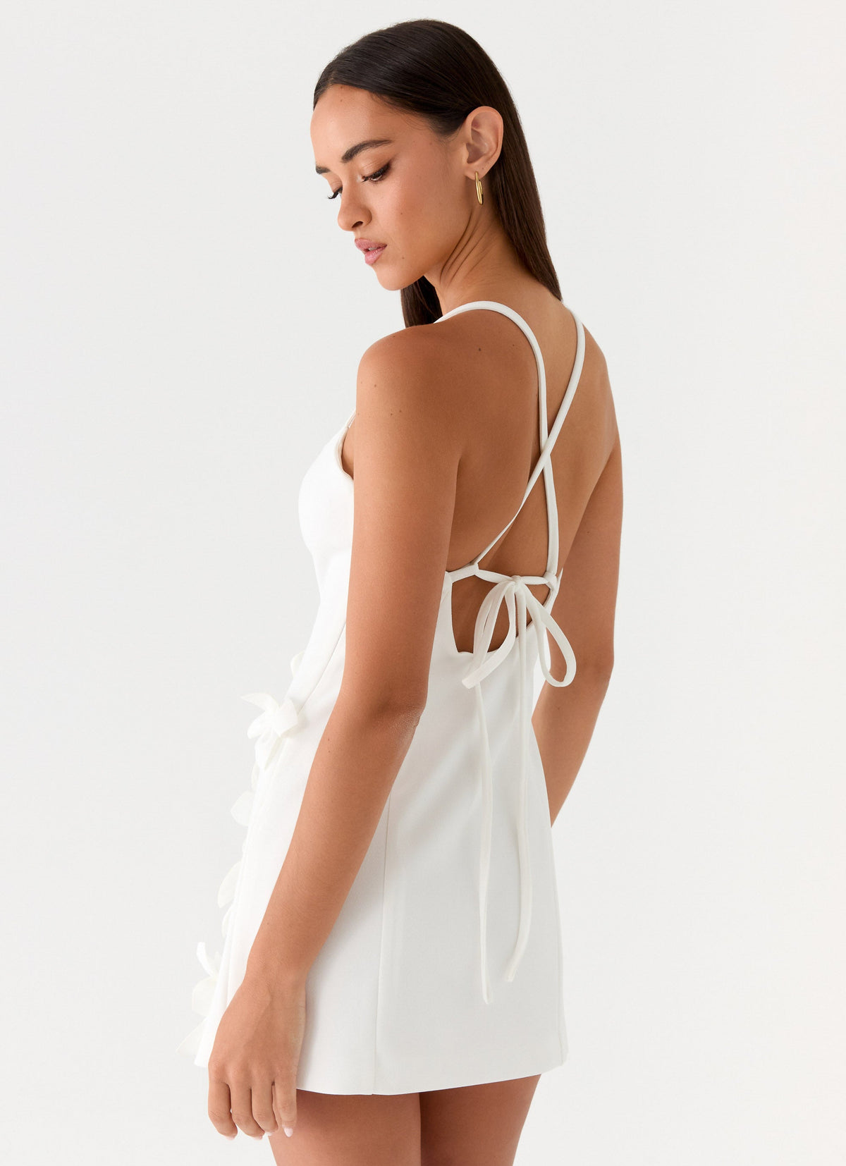 peppermayo white dress Allora Strapless Mini - 100% Cotton Heavy Hearted Linen Maxi Dress