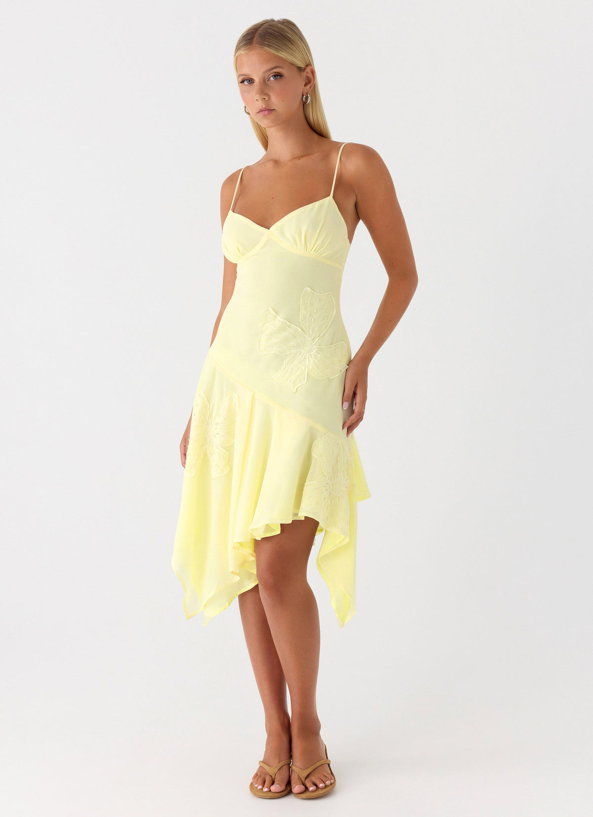 Aysha Beaded Flower Midi Dress