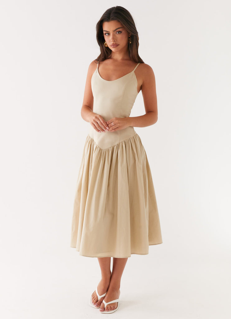Azalea Midi Dress - Beige Peppermayo US Azalea Midi Dress - Beige Peppermayo US