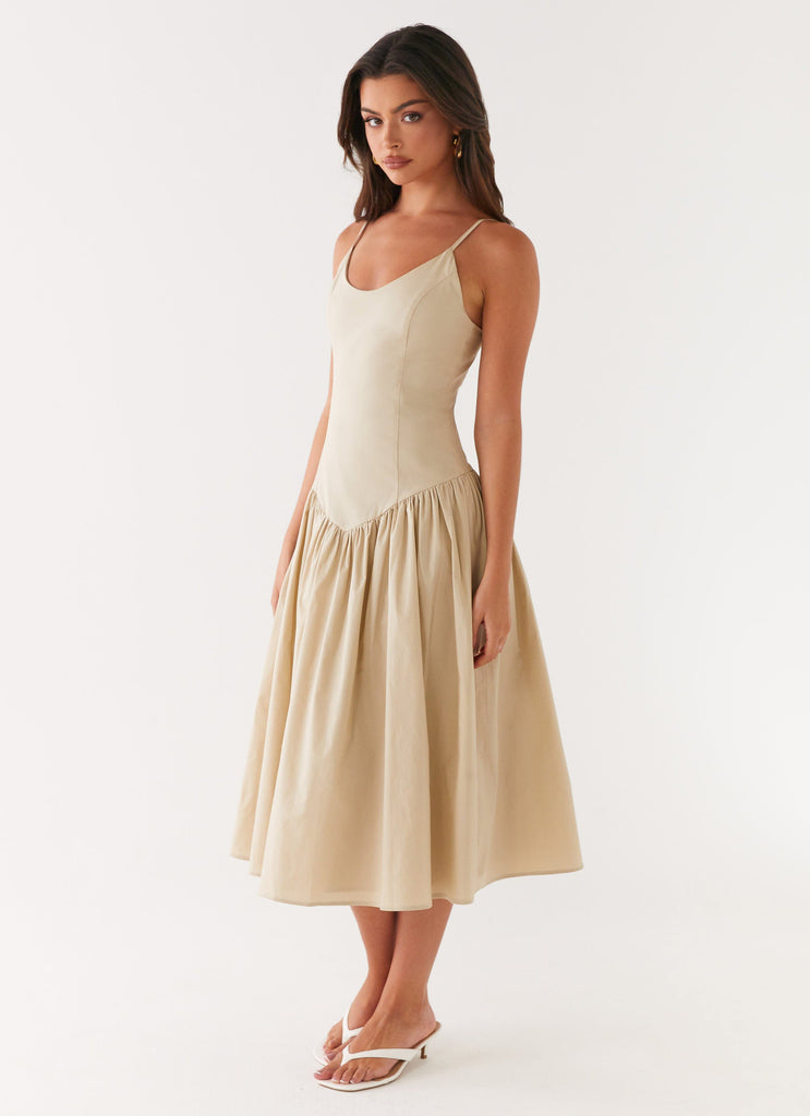 Azalea Midi Dress - Beige Peppermayo US Azalea Midi Dress - Beige Peppermayo US