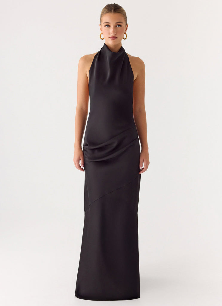 Back To Life Halter Maxi Dress - Black Black / US 14 Back To Life Halter Maxi Dress - Black Black / US 14