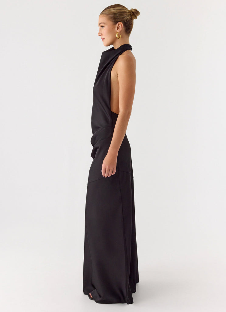 Back To Life Halter Maxi Dress - Black Black / US 14 Back To Life Halter Maxi Dress - Black Black / US 14