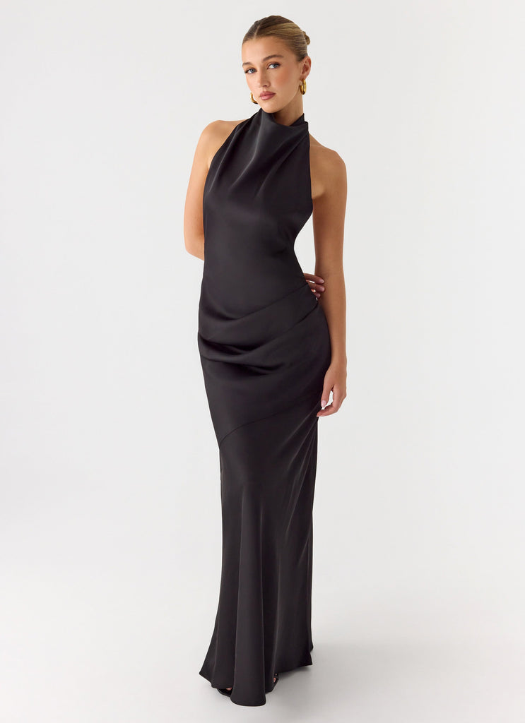 Back To Life Halter Maxi Dress - Black Black / US 14 Back To Life Halter Maxi Dress - Black Black / US 14