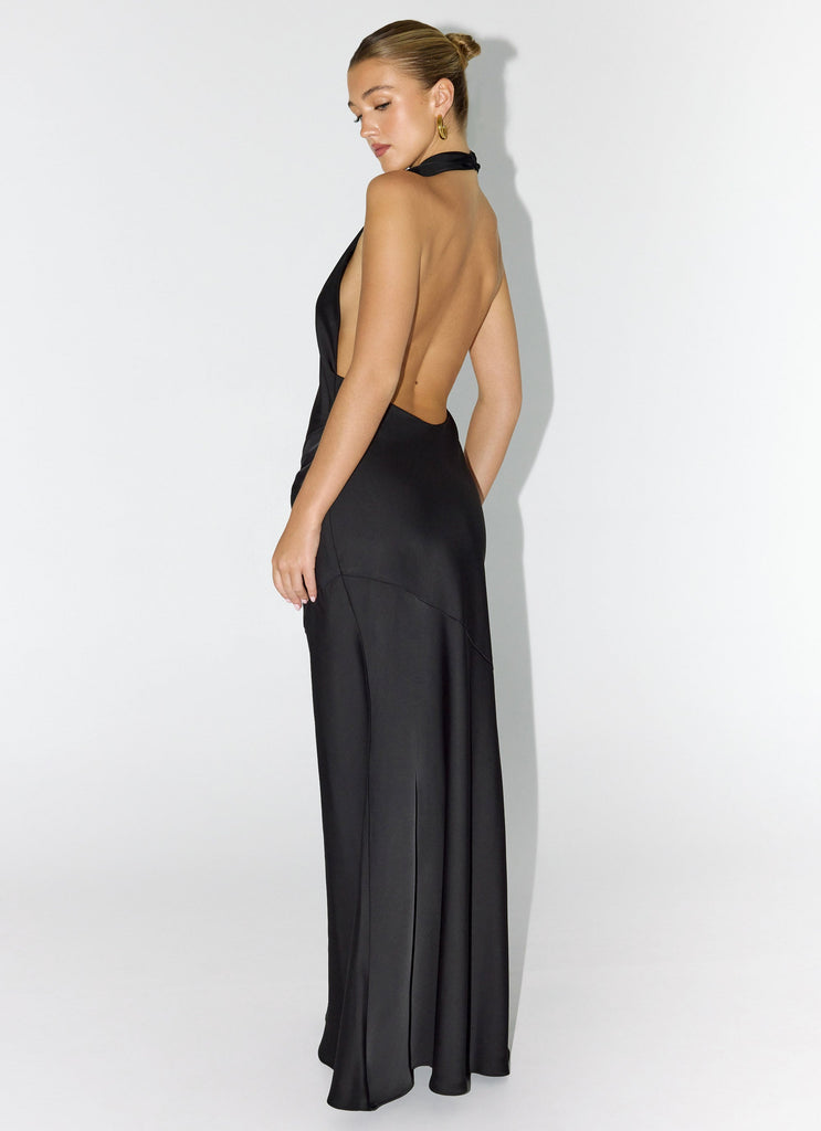 Back To Life Halter Maxi Dress - Black Black / US 14 Back To Life Halter Maxi Dress - Black Black / US 14