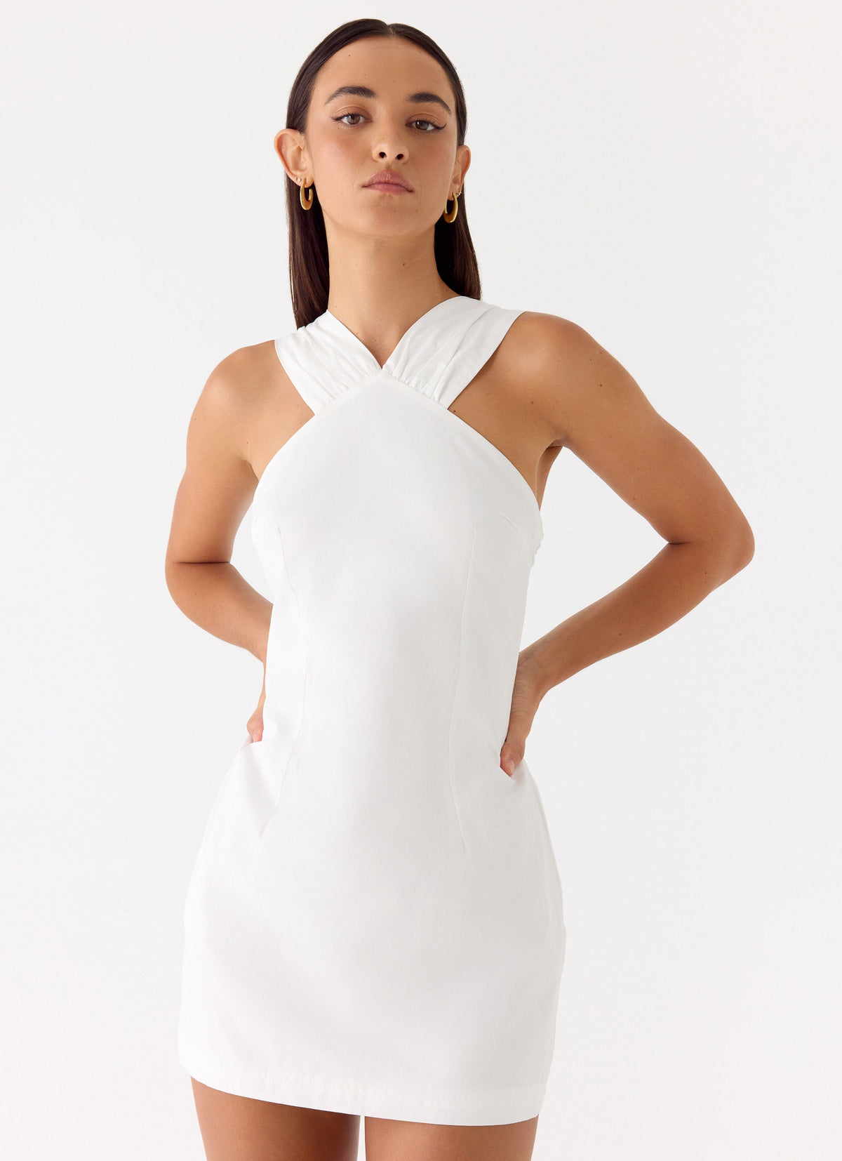 dress my mini The In Feels Brown Polka Dot Medium / Brown Turn heads in this charming white mini dress White Sorority Dress | Be