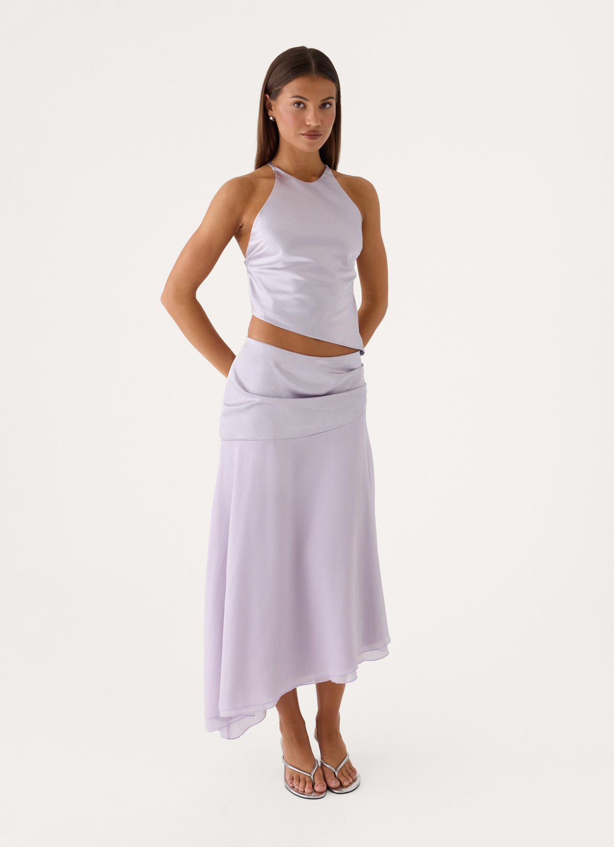 Be My Twilight Midi Skirt - Pale Lavender