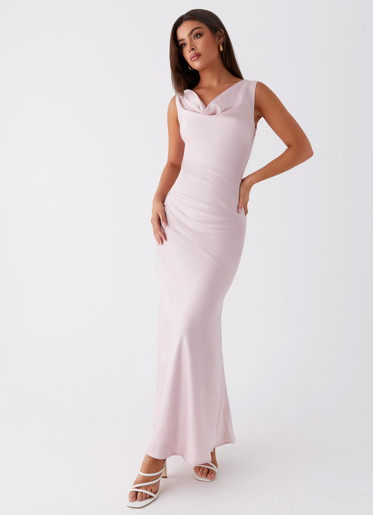 Be Mine Satin Maxi Dress - Mauve Pink Peppermayo US Be Mine Satin Maxi Dress - Mauve Pink Peppermayo US
