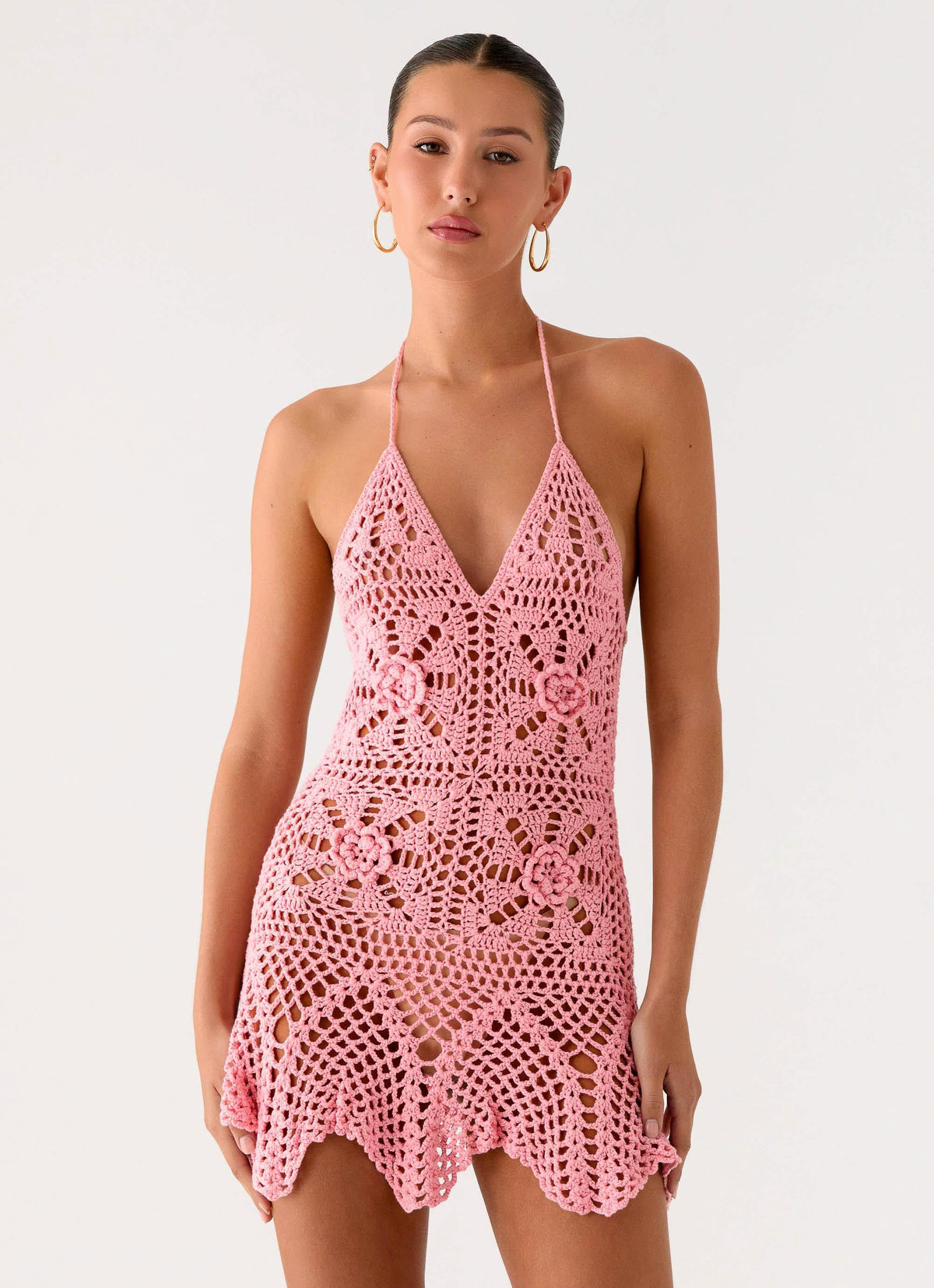 Beach Days Crochet Mini Dress