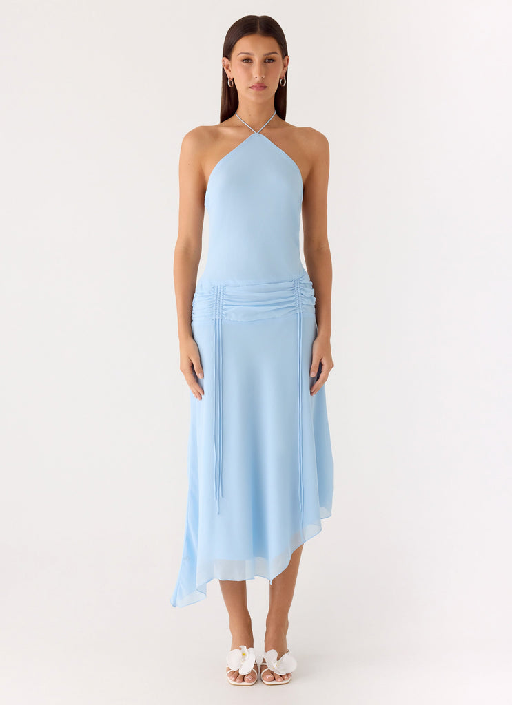 Becerra Chiffon Midi Dress - Blue Blue / US 16 Becerra Chiffon Midi Dress - Blue Blue / US 16