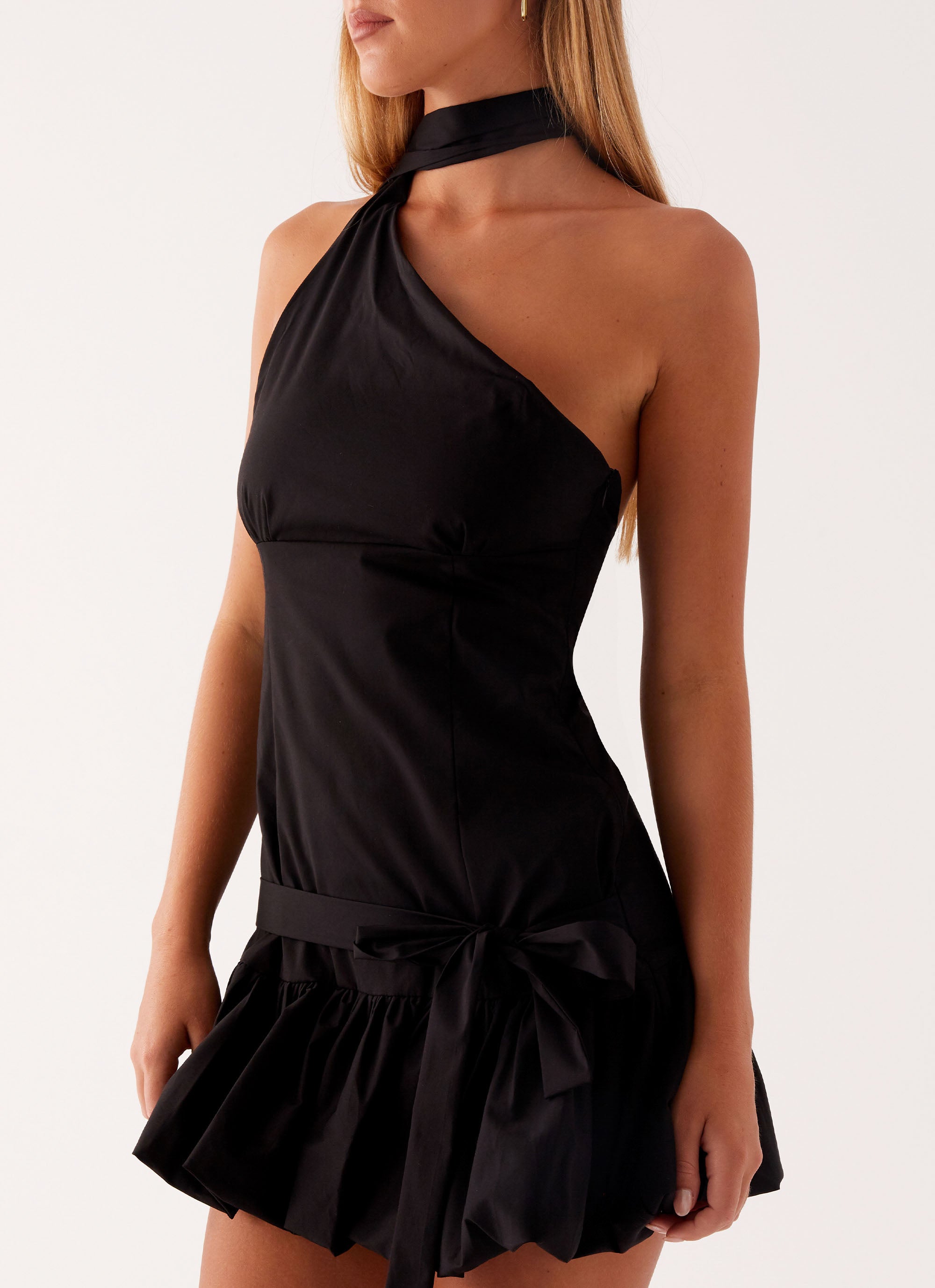 Belina Scarf Mini Dress - Black Belina Scarf Mini Dress - Black