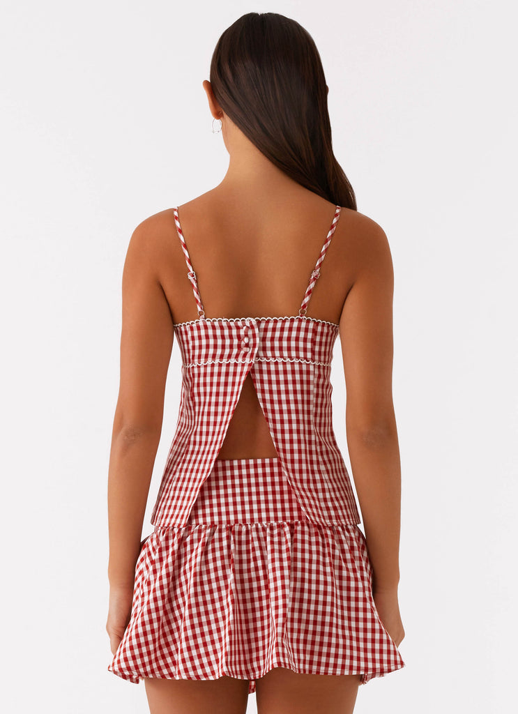 Bellamy Top - Red Gingham