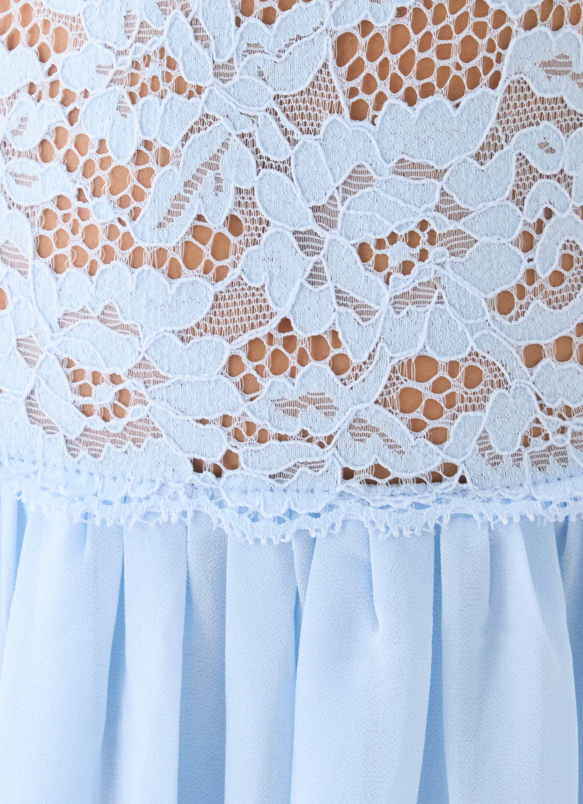 Berdine Lace Maxi Dress - Blue