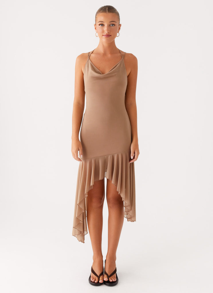 Bessie Midi Dress Beige 1