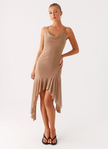 Bessie Midi Dress Beige 4