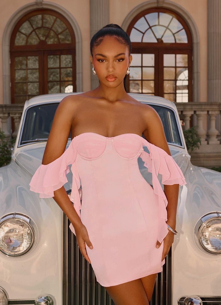 electric avenue strapless mini dress pink strapless open back dress Electric Avenue Strapless Mini Dress Pink