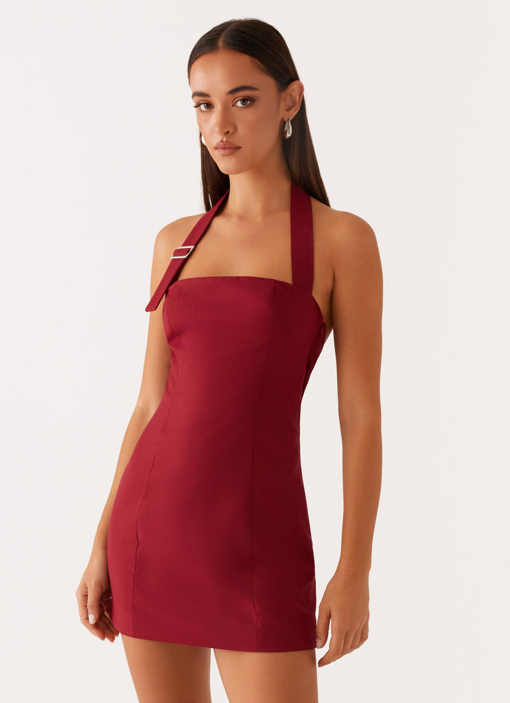 Bianca Halter Dress - Red