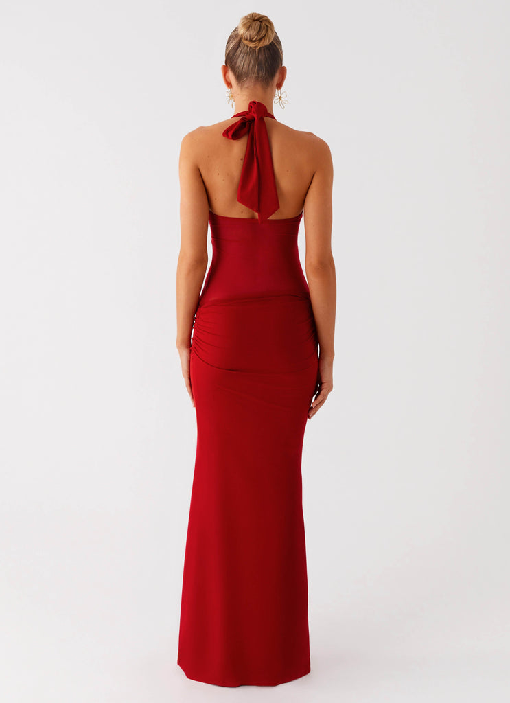 Billen Halter Maxi Dress - Red Peppermayo US Billen Halter Maxi Dress - Red Peppermayo US