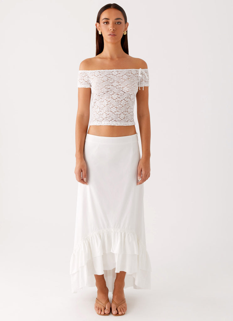 Billie Lace Top Ivory 1 Peppermayo