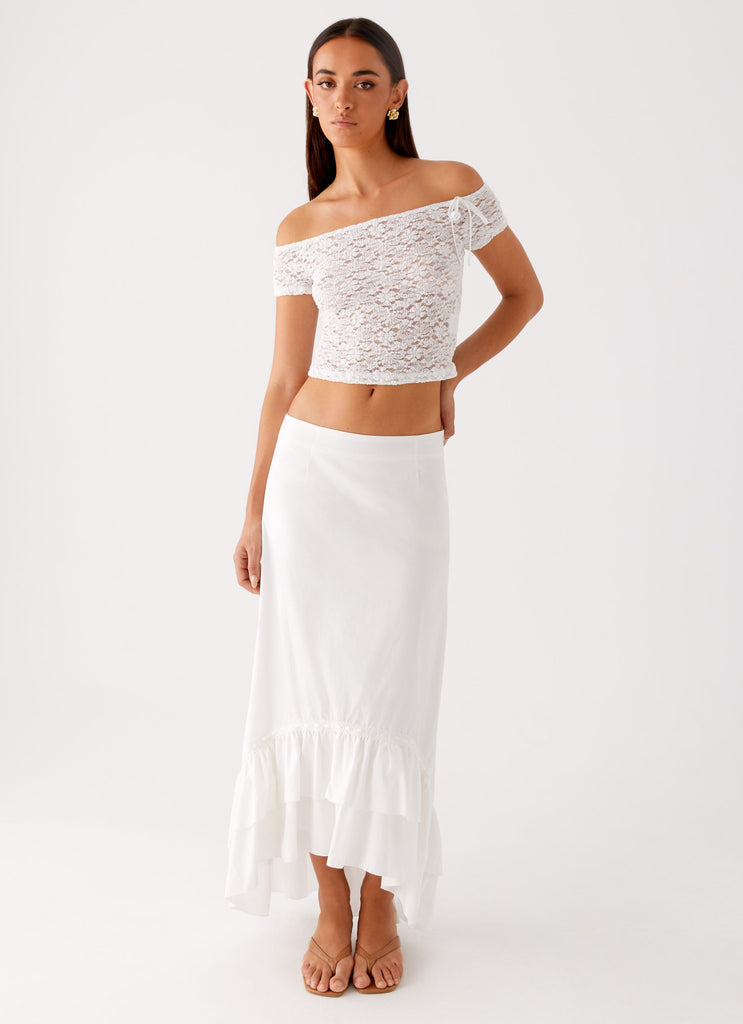 Billie Lace Top Ivory 6 Peppermayo