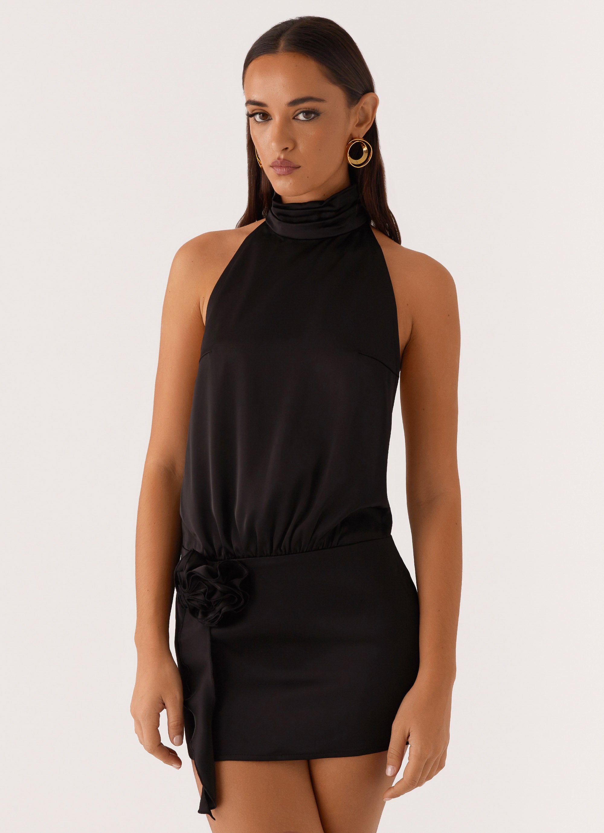 Birdie Halterneck Mini Dress - Black Peppermayo US Birdie Halterneck Mini Dress - Black Peppermayo US