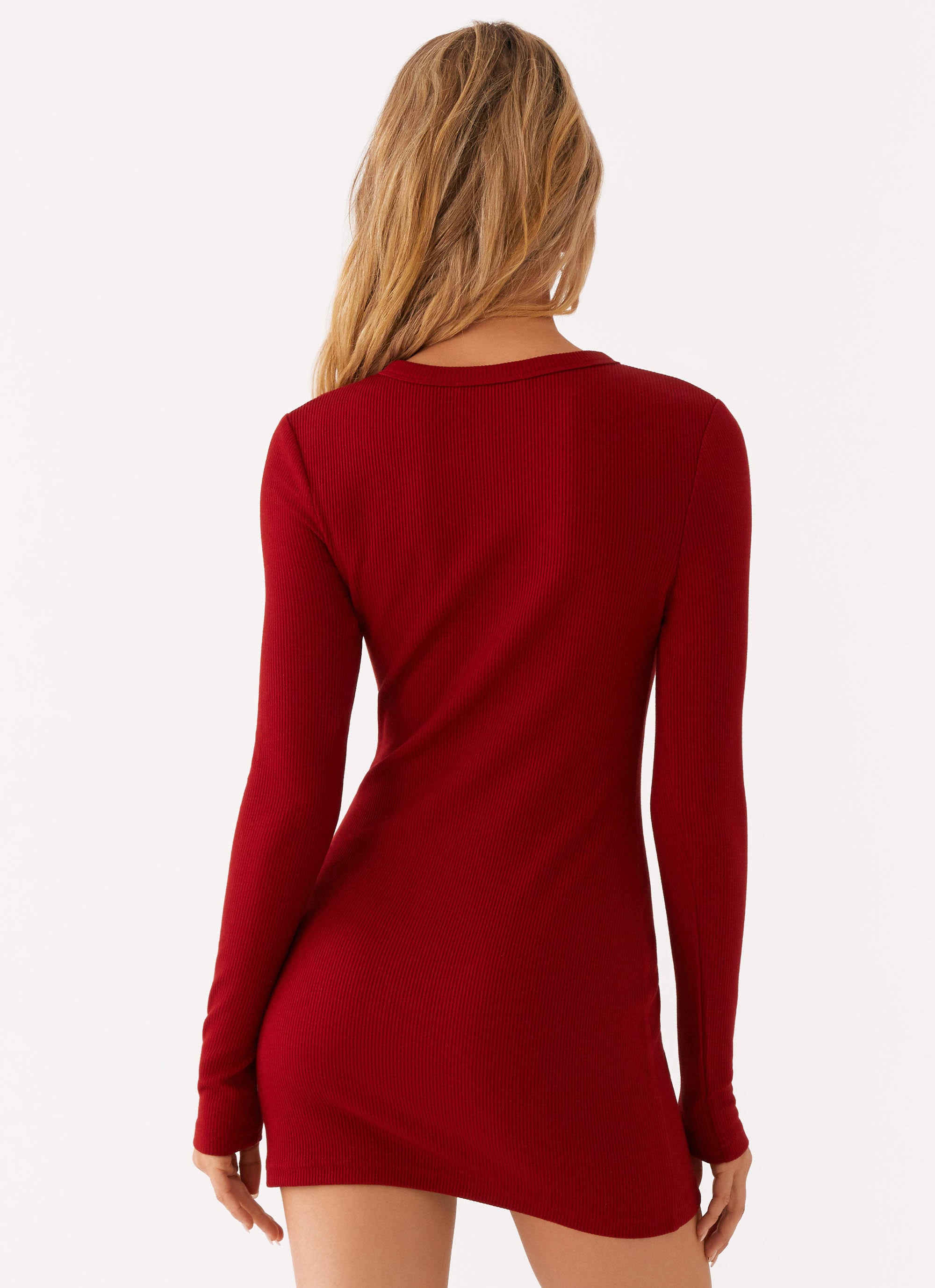 Blair Long Sleeve Mini Dress - Red Peppermayo US Blair Long Sleeve Mini Dress - Red Peppermayo US