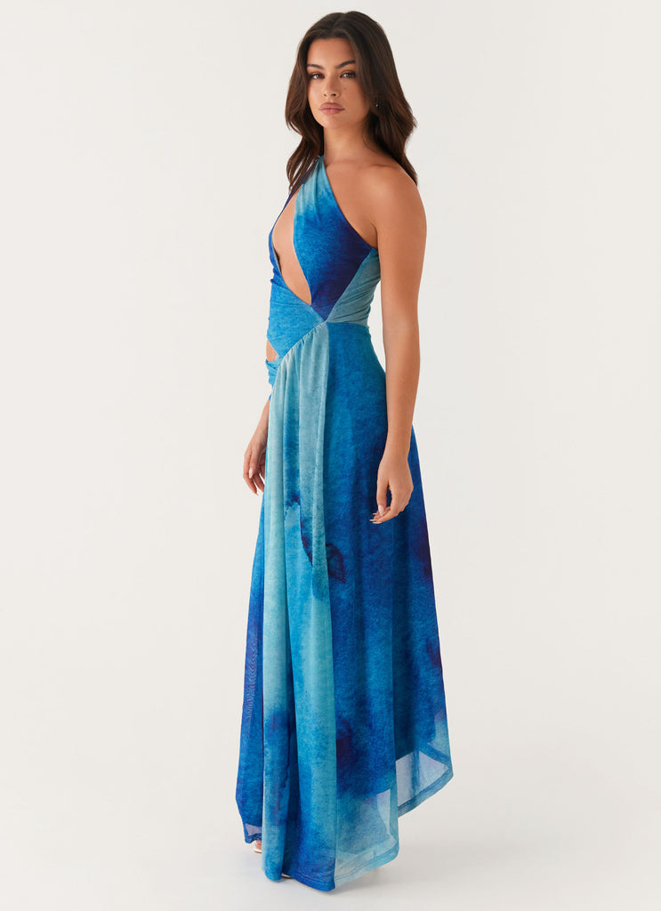 Blinded Maxi Dress - Blue Tie Dye Peppermayo US Blinded Maxi Dress - Blue Tie Dye Peppermayo US